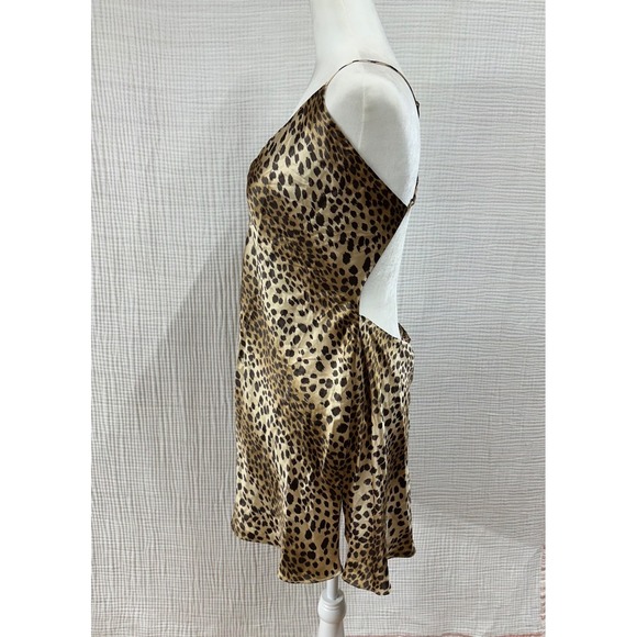 VTG Y2K Victoria's Secret Leopard Print Slip Dress Nightie Lingerie Sz Large - Picture 8 of 13